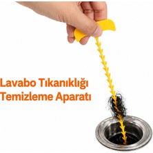 Yapı 3D Lavabo Gideri Saç ve Tıkanıklık Temizleme Aparatı | Gider Açıcı Temizlik Çubuğu | Banyo ve Mutfak