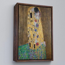 Uslucan Alışveriş Ahşap Çerçeveli Gustav Klimt'in Öpücüğü Tablo - The Kiss By Gustav KLIMT-7432