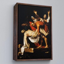 Uslucan Alışveriş Ahşap Çerçeveli Caravaggio - Isa'nın Gömülmesi Tablo - The Entombment Of CHRIST-7427