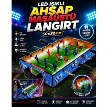 Aksoy Toys LED Işıklı Ahşap Masaüstü Langırt 50X30 cm