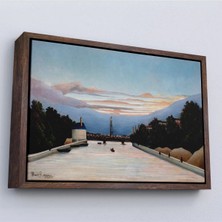 Uslucan Alışveriş Ahşap Çerçeveli Henri Julien Félix Rousseau - The Eiffel Tower Eyfel Kulesi TABLOSU-7042
