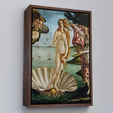 Uslucan Alışveriş Ahşap Çerçeveli Sandro Botticelli, Venüs'ün Doğuşu Tablosu - The Birth Of VENUS-8109