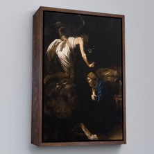 Uslucan Alışveriş Ahşap Çerçeveli Caravaggio - Duyuru Tablosu - ANNUNCIATION-7420