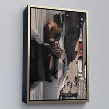 Uslucan Alışveriş Ahşap Çerçeveli Ölüm Öpücüğü Tablolsu - The Kiss Of DEATH-7962