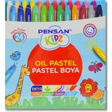 Pensan Kidz 24 Renk Karton Kutu Pastel Boya