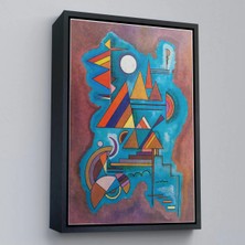 Uslucan Alışveriş Ahşap Çerçeveli Wassily Kandinsky - Ayakta Duran Tablo - STANDING-7498