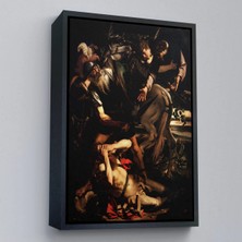 Uslucan Alışveriş Ahşap Çerçeveli Caravaggio - Aziz Paul'un Dönüşümü Tablo - The Conversion Of Saint PAUL-7423