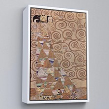 Uslucan Alışveriş Ahşap Çerçeveli Gustav Klimt - Hayat Ağacı Tablosu - Expectation From Tree Of LIFE-7293
