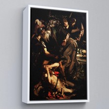 Uslucan Alışveriş Ahşap Çerçeveli Caravaggio - Aziz Paul'un Dönüşümü Tablo - The Conversion Of Saint PAUL-7423