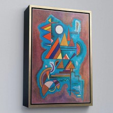 Uslucan Alışveriş Ahşap Çerçeveli Wassily Kandinsky - Ayakta Duran Tablo - STANDING-7498