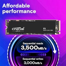 Crucial P3 3D Nand CT500P3SSD8 Pcı-Express 3.0 500 GB M.2 SSD