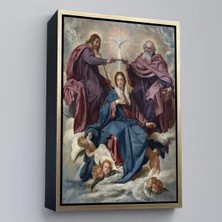 Uslucan Alışveriş Ahşap Çerçeveli Diego Velazquez - Bakirenin Taç Giyme Töreni TABLO-7344