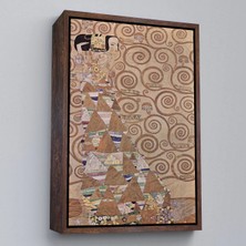 Uslucan Alışveriş Ahşap Çerçeveli Gustav Klimt - Hayat Ağacı Tablosu - Expectation From Tree Of LIFE-7293