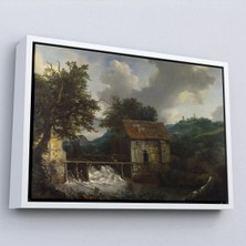 Uslucan Alışveriş Ahşap Çerçeveli Jacob Van Ruis - Köy Hayatı Tablosu