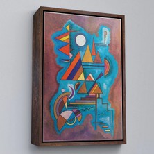 Uslucan Alışveriş Ahşap Çerçeveli Wassily Kandinsky - Ayakta Duran Tablo - STANDING-7498