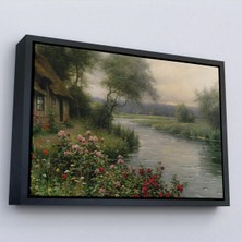 Uslucan Alışveriş Ahşap Çerçeveli Louis Aston Knight, A River In Normandy Isimli Tablosu