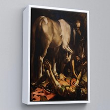 Uslucan Alışveriş Ahşap Çerçeveli Caravaggio - Aziz Paul'un Dönüşümü Tablo - The Conversion Of Saint PAUL-8104