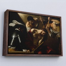 Uslucan Alışveriş Ahşap Çerçeveli Caravaggio - Dikenlerle Taçlandırma Tablo - The Crowning With THORNS-7142