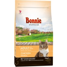 Bonnie Tavuklu Kuru Kedi Maması 1.5 kg (3'li Paket)