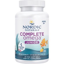 Nordic Naturals Nordıc Naturals Complete Omega Junıor Fısh Oıl Ages 6+ 283 Mg Omega 3s + 35 Mg Gla Per 2 Soft Gels