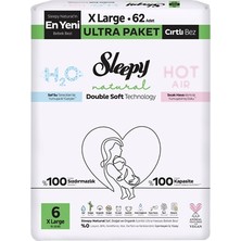 Sleepy Natural Double Soft Ultra Bebek Bezi Xl 62 Adet (3'li Paket)
