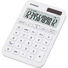 Casio MS-20YC-WE 12 Hane Beyaz Masa Üstü Hesap Makinesi (Kdo)