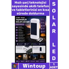 Wintoup #led Güneş Enerjili Hızlı Şarjlı Kamp Tipi Ultra Dayanıklı Power Bank Şık Taşınabilir Solar LED Işık