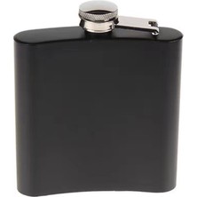 ALFA AKSESUAR 03 Siyah 6 Oz Çelik Cep Içki Kanyak Matarası