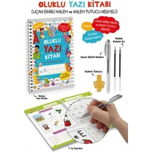 ALFA AKSESUAR 03 Oluklu Yazı Kitabı (Anetil) / Uçan Sihirli Kalem ve Kalem Tutucu Hediyeli