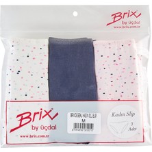 Brix Desenli Kadın 3'lü Slip Xl (5'li Paket)