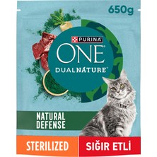 Purina One Dual Nature Sığır Etli Kısırlaştırılmış Kedi Maması 650 G (4'li Paket)