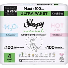 Sleepy Natural Double Soft Ultra Bebek Bezi Maxi 100 Adet (4'li Paket)