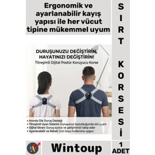 Wintoup #korse Akıllı Sensörlü Ayarlanabilir Postür Düzeltici Dijital Ekran Titreşimli Şık Dik Durma Korsesi