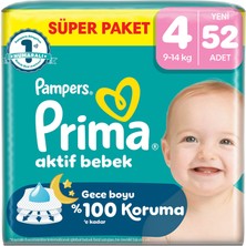 Prima Aktif Bebek Süper Paket 4 Beden 52'li (2'li Paket)