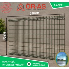 Ör - As Tel Örgü & Panel Çit Sistemleri Bahçe Teli Panel Çit 70 cm x 250 cm = 8-Adet