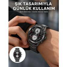 Eseno Select Akıllı Saat Çelik ile Uyumlu Kordon Çağrı Cevaplama Amoled Ekran Titreşimli Uyku ve Sağlık Takibi Yeni