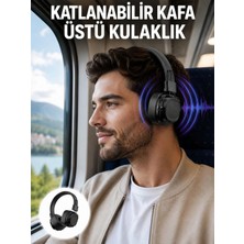 Ergonomik Konforlu Kablosuz Kulak Üstü Bluetooth Kulaklık Yeni Nesil