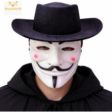 Maske ve Şapka Seti – Anonim Stil Parti Maskesi