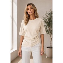 Kulis Etek Çaprazyırtmaç Kadın T-Shirt