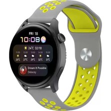 Watch 20MM Spor Delikli Kordon - Gri-Yeşil