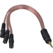 Powermaster PM-12283 3.5mm Stereo 3x Dişi Kulaklık Çoklayıcı (3 Boğumlu - 20 Cm)