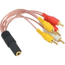 Powermaster 3.5 mm Stereo Dişi 6 Tos Erkek 5+1 Kablo