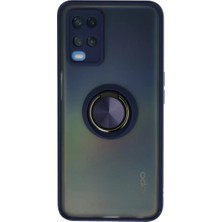 Oppo A54 4g Kılıf Montreal Yüzüklü Silikon Kapak - Lacivert
