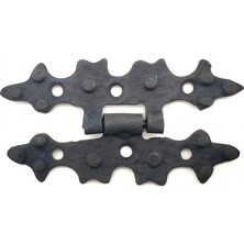 Antika Tarz Dekoratif Pirinç Yıldız Menteşe - 84X44 Mm, Oksit