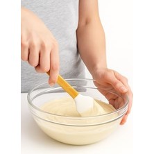 5’li Silikon Spatula Seti Bambu Saplı Mutfak Gereçleri Isıya Dayanıklı Yapışmaz Hamur Karıştırıcı Pasta Fırçası Kaşık Spatula Seti Kolay Temizlenen Sağlıklı Pişirme Araçları (Bej)