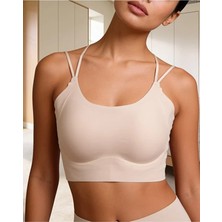 Bolero Dikişsiz Çift Askılı Destekli Kadın Bralet - Seamless Crop Büstiyer