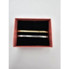 C&On Design Gold ve Gümüş Renk Ikili Çift Bilekliği - Sevgili ve Bff En Iyi Arkadaş Kombin Seti