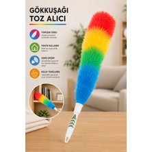BURADABULDUN Titiz Softon Gökkuşağı Katlanabilir Kılıflı Mikrofiber Toz Alma Fırçası