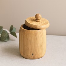 Kapaklı Ahşap Bambu Şekerlik 7.5 x 8.5 cm