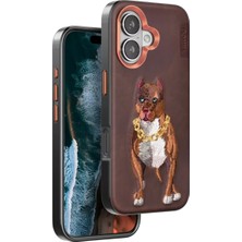 Eseno Select iPhone 16 Uyumlu Kılıf Venco Perma Desenli Kapak - Kahverengi